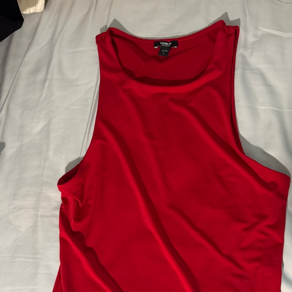 Express Red Body Contour Bodysuit